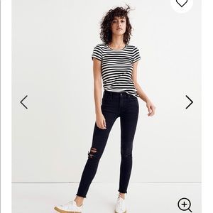 Madewell Black 9" Mid-Rise Skinny Jeans